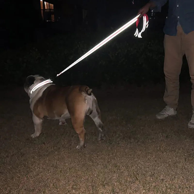 Night Reflection Dog Pet Towing Rope 1.2/1.5/1.8M Guard Rope Pet Walking Training Leash Cats Dogs Harness Collar Lead Strap