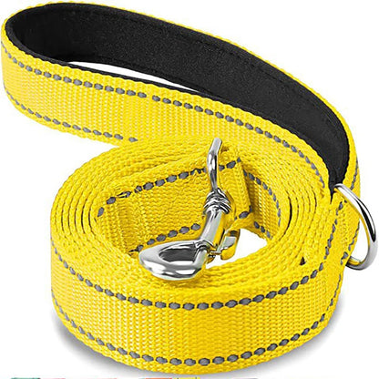 Night Reflection Dog Pet Towing Rope 1.2/1.5/1.8M Guard Rope Pet Walking Training Leash Cats Dogs Harness Collar Lead Strap