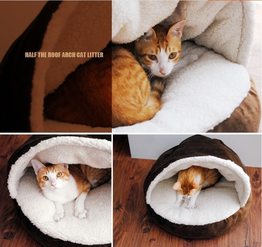 Cama Cueva Iglú para Gatos (Techo Removible)